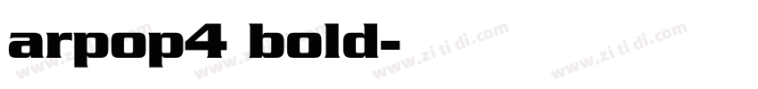 arpop4 bold字体转换